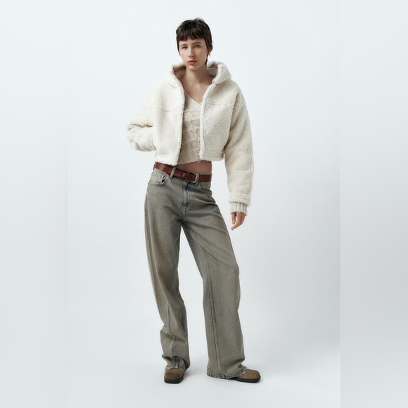 Zara Double-Faced Fleece Lined Jacket - Picture 1 of 10